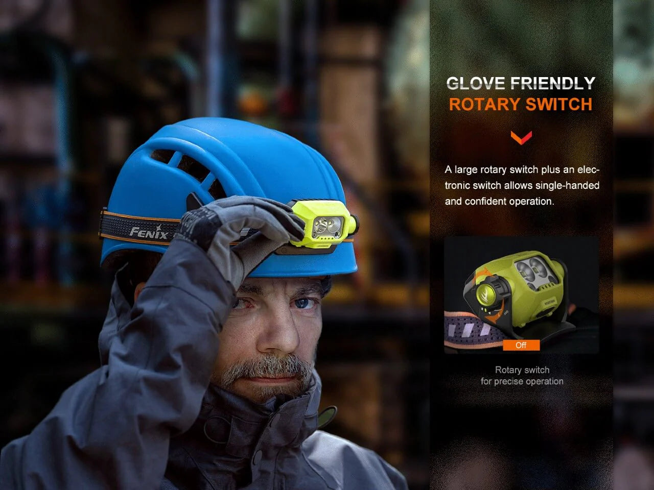 Fenix WH23R Dual Beam Distance LED Headlamp With Hand Gesture On / Off Function
