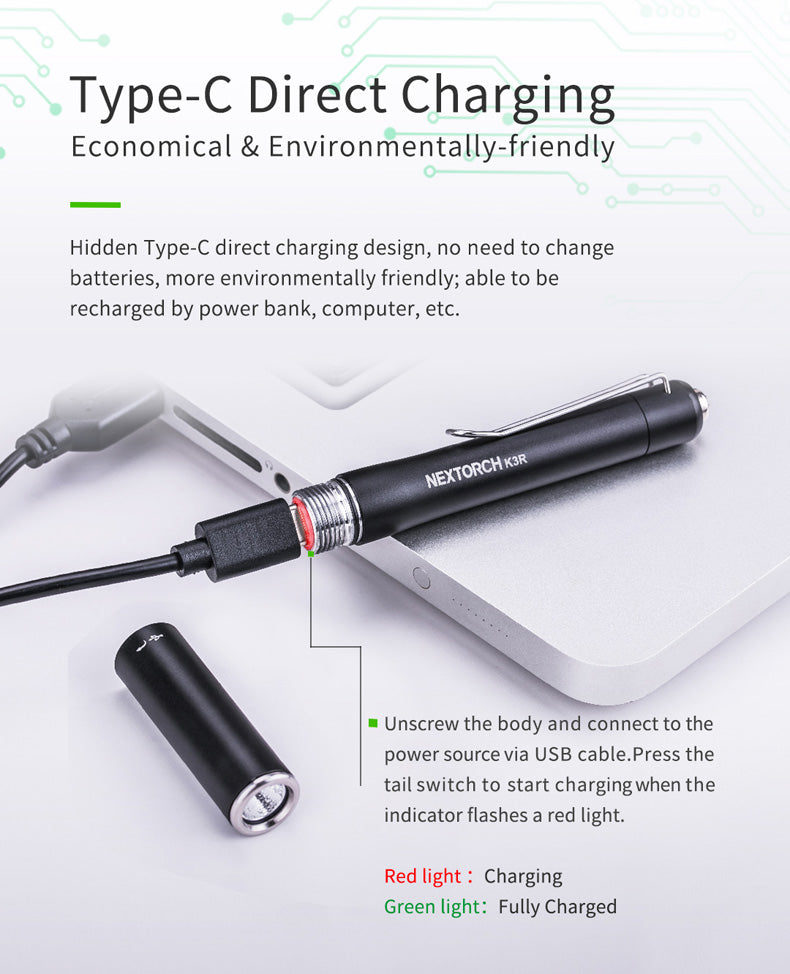 Nextorch K3R Rechargeable EDC Penlight