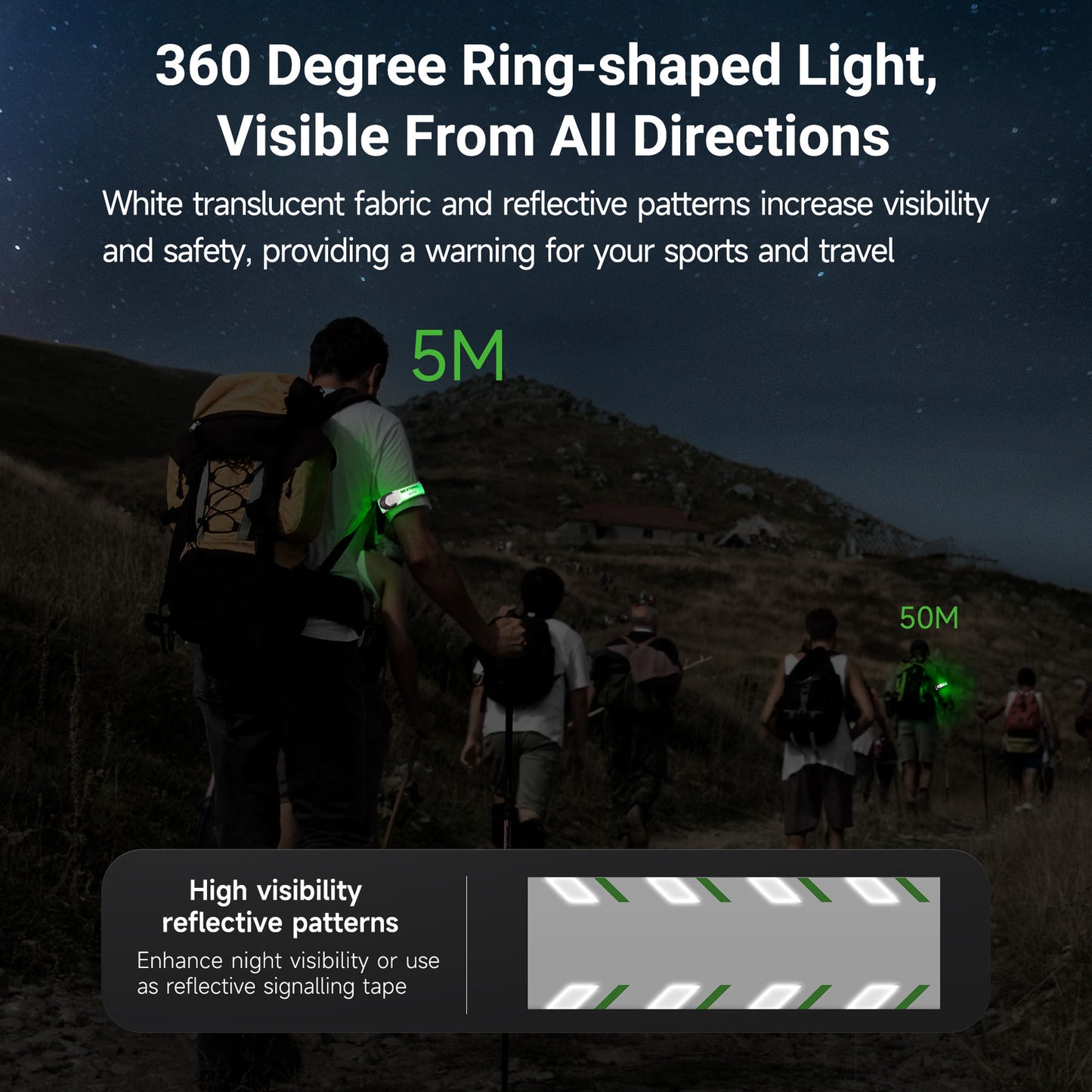 Nextorch UT51C Multi-Color Rechargeable Sports Bracelet