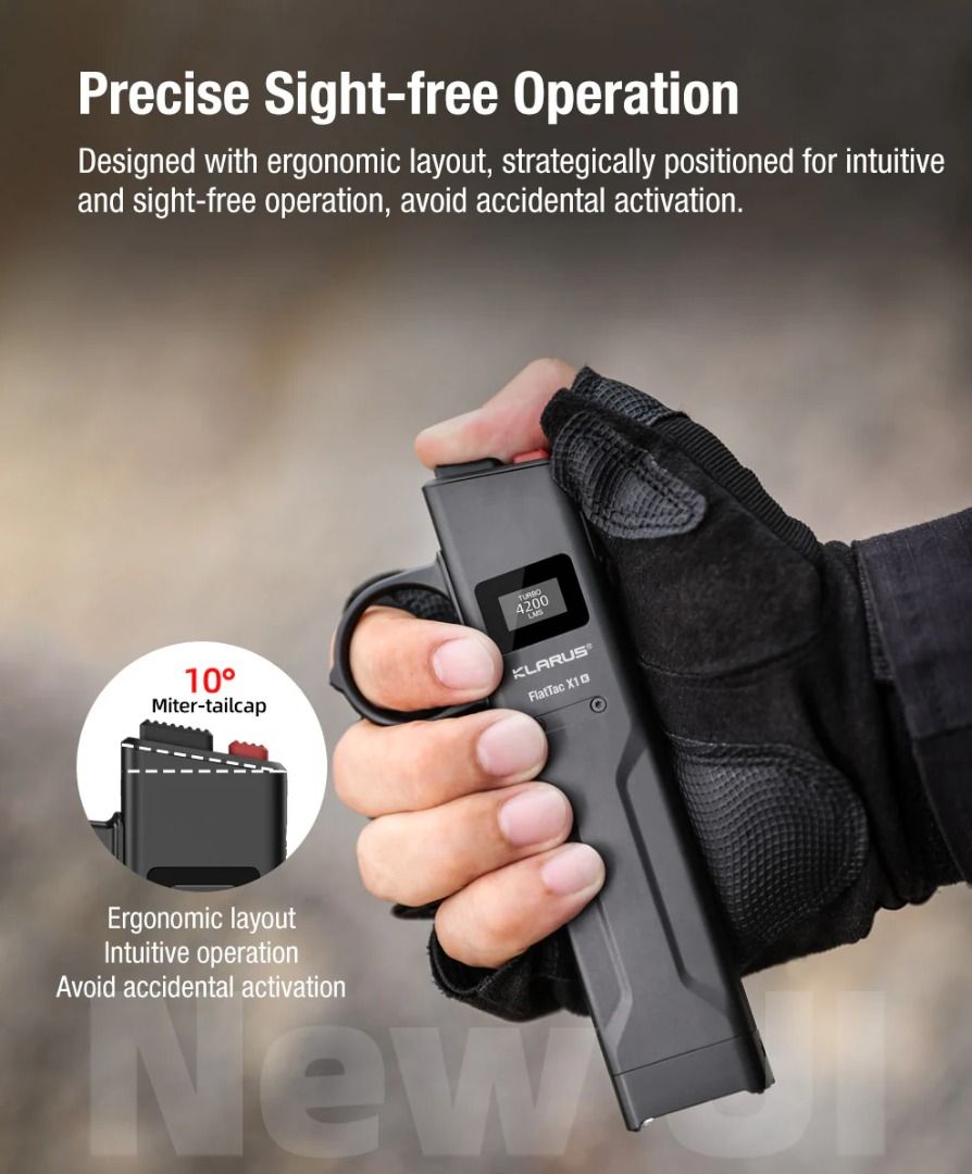Klarus FlatTac X1 Ultra Slim Intelligent Tactical Flashlight