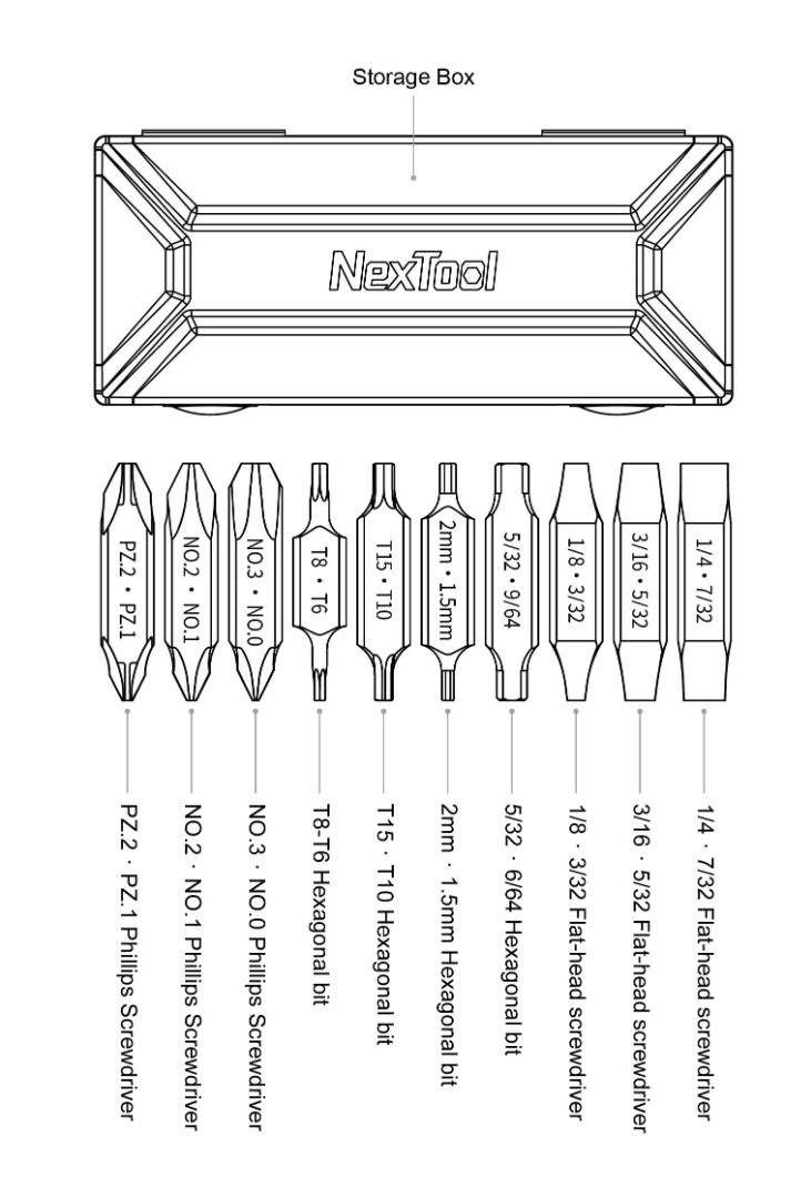Nextool Bit Set For Leatherman & Nextool Multi-Tool