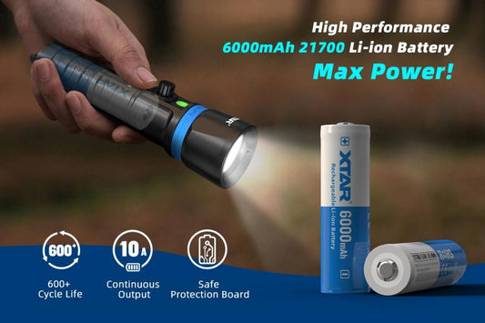 XTAR 21700 Protected Li-ion Rechargeable Battery_6,000 mAh $23.90 Per Piece