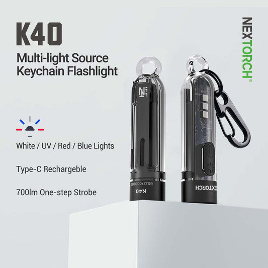 (4-In-1) Nextorch K40 Multi Light Sources Keychain Light