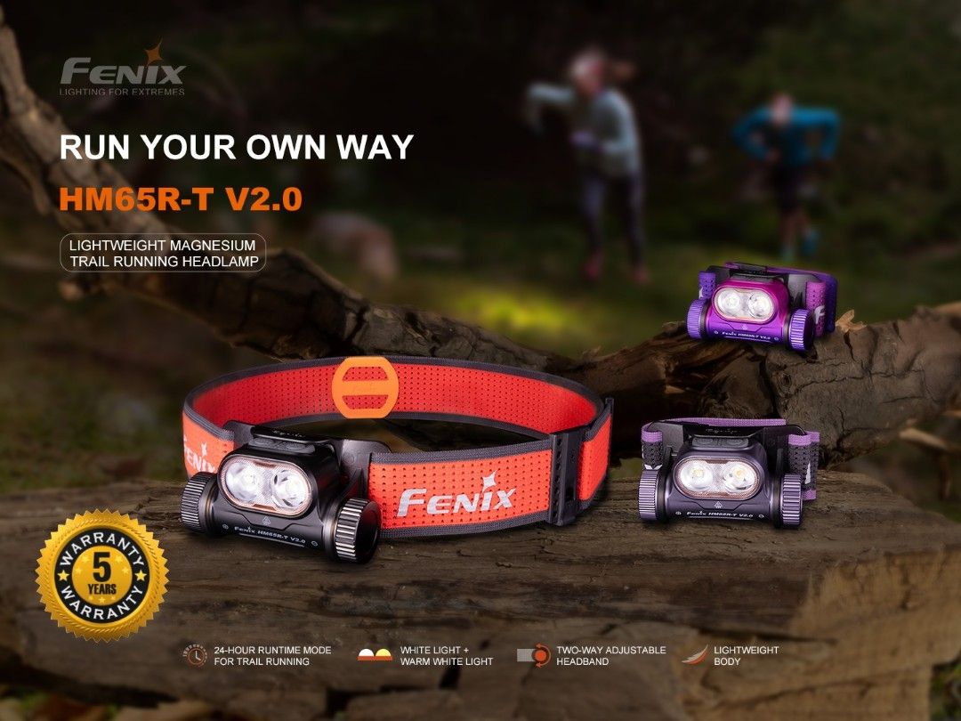 Fenix HM65R-T V2 Magnesium Headlamp With Emergency Whistle