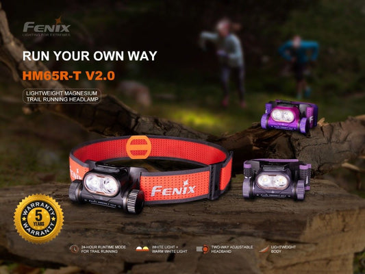 Fenix HM65R-T V2 Magnesium Headlamp With Emergency Whistle