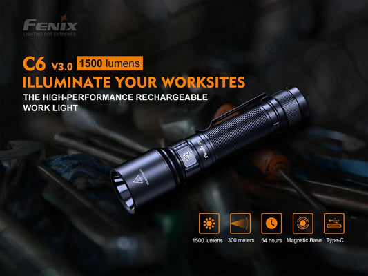 Fenix C6 V3 Heavy Duty Rechargeable Flashlight