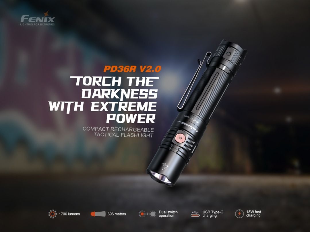 Fenix PD36R V2 USB-C Rechargeable Flashlight