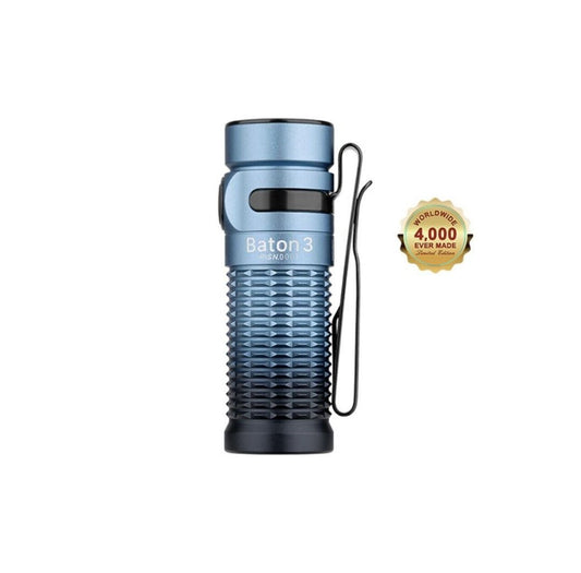 (Limited Edition) Olight Baton 3 Ocean Blue Compact Rechargeable Flashlight