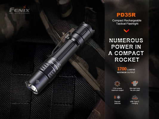 Fenix PD35R USB-C Rechargeable Tactical Flashlight