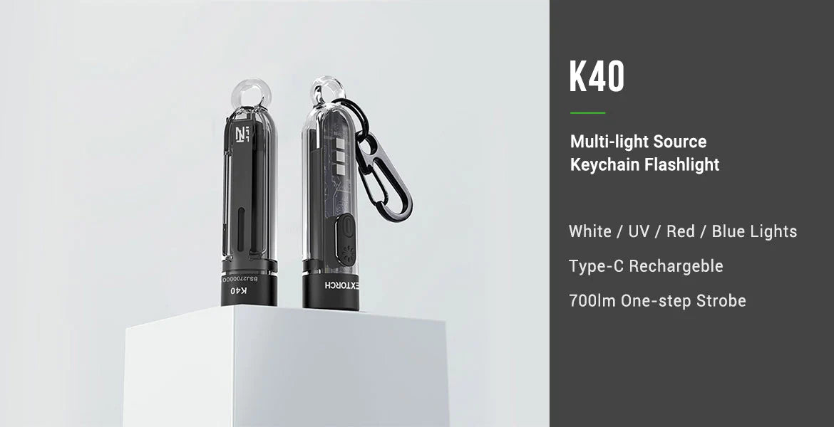 (4-In-1) Nextorch K40 Multi Light Sources Keychain Light
