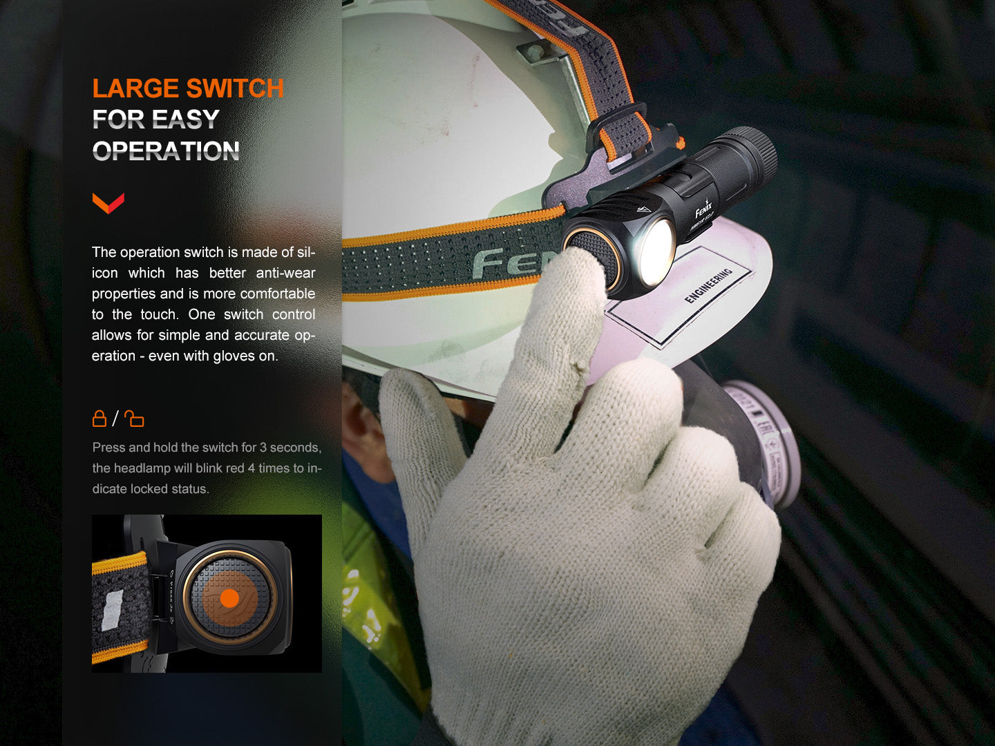 Fenix HM61R Right Angle Flashlight with Headlamp Feature