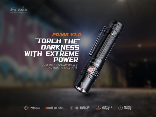 Fenix PD36R V2 USB-C Rechargeable Flashlight