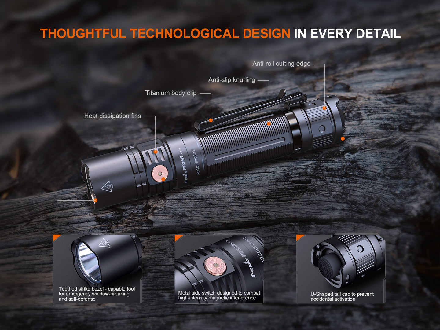 Fenix PD36R V2 USB-C Rechargeable Flashlight
