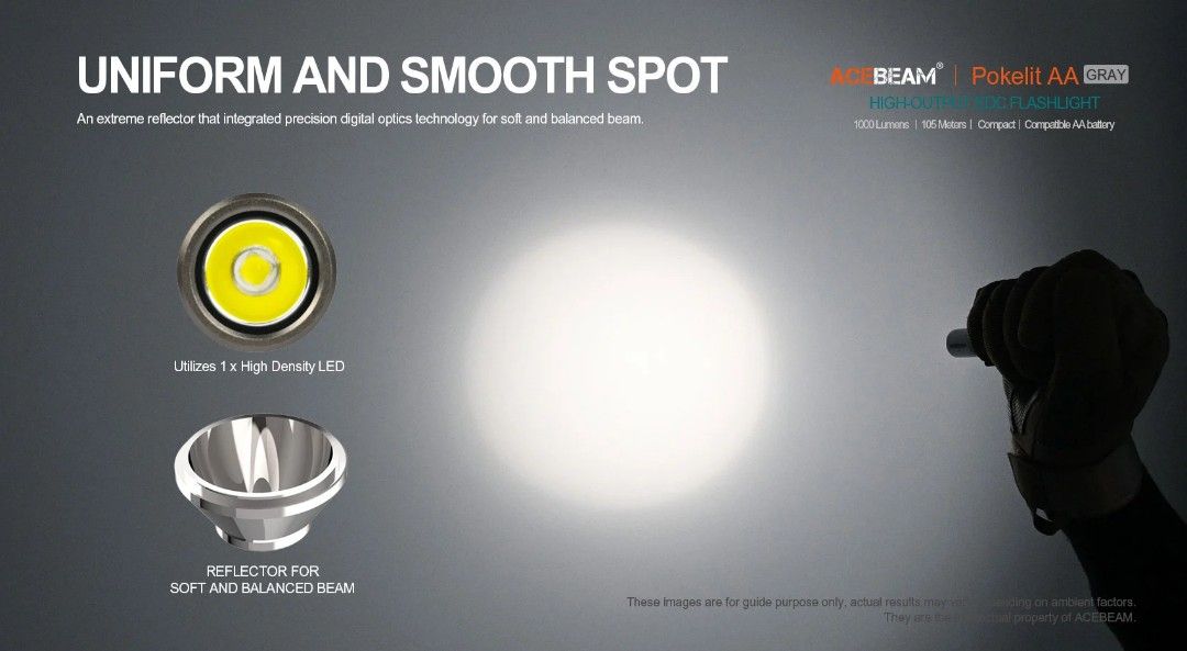 Acebeam Pokelite Gray AA EDC Flashlight