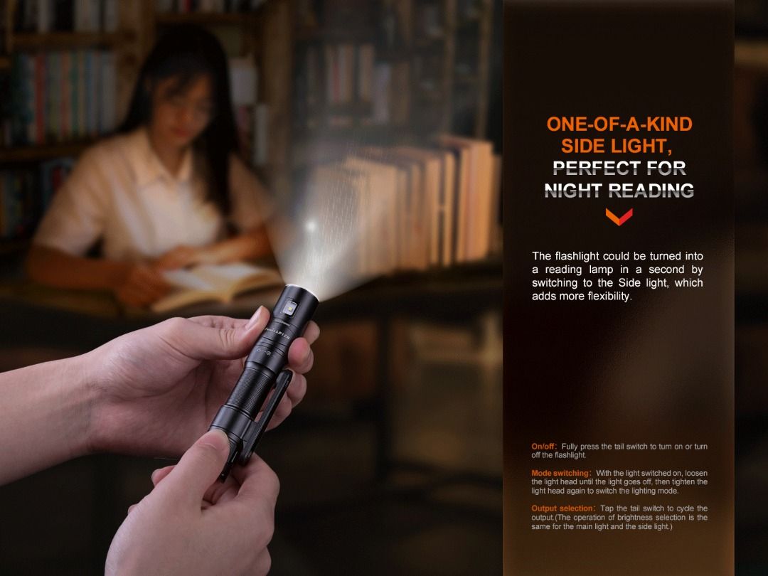 Fenix LD12R Dual Light Sources USB-C Rechargeable Compact Flashlight