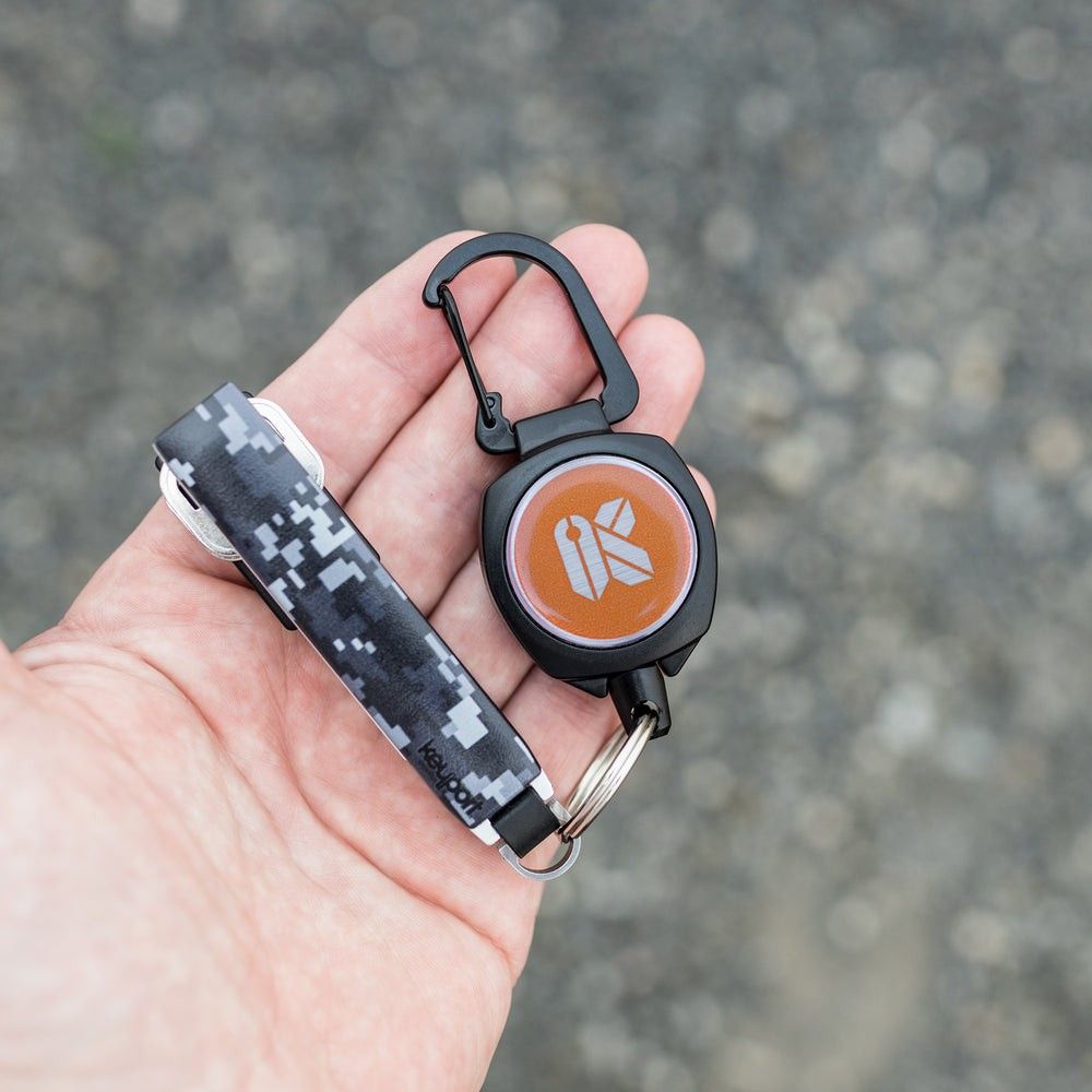 Keyport US Retractable Mini-Reel with Retractable Orange Kevlar Cord
