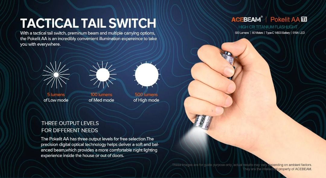 Acebeam Pokelite AA Titanium High CRI Flashlight