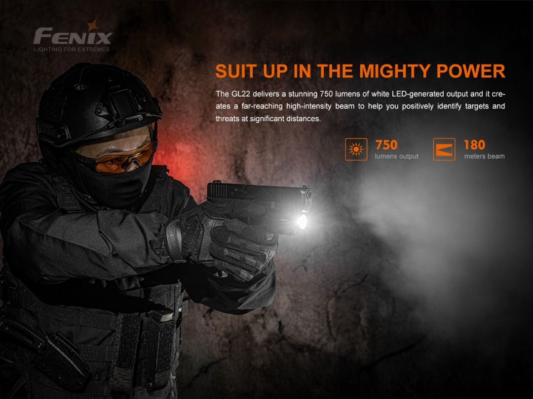 Fenix GL22 Red Laser Tactical Flashlight