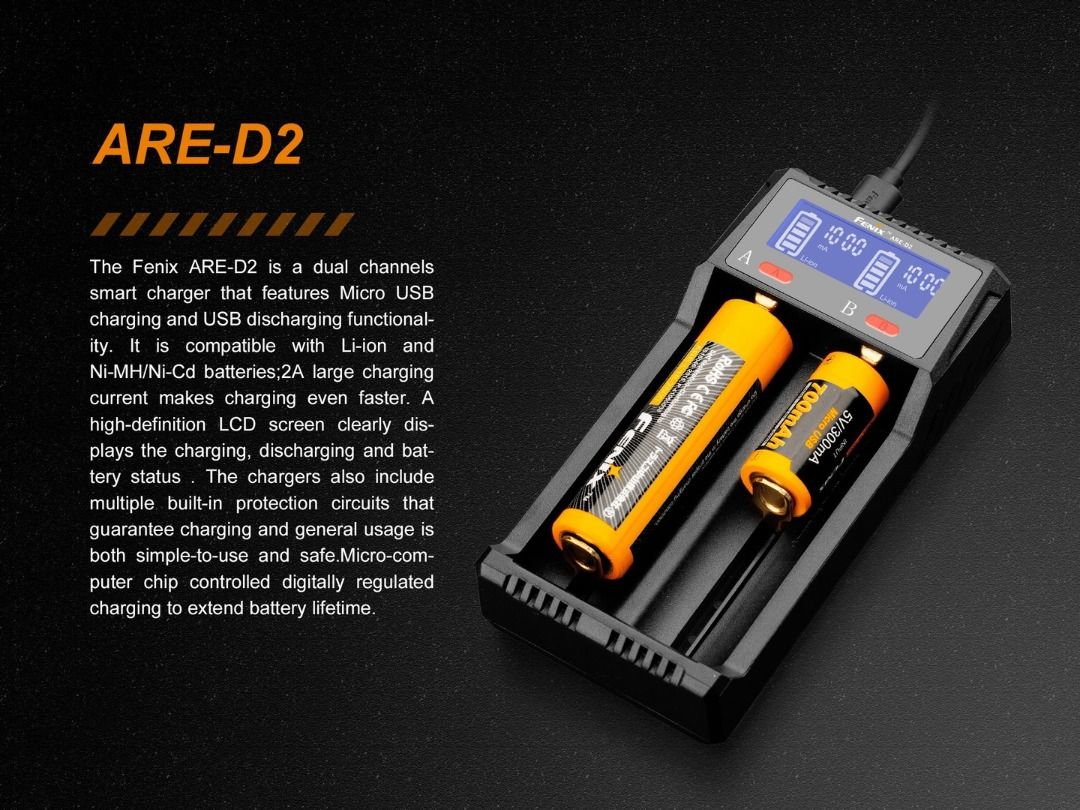 Fenix ARE-D2 Intelligent USB Battery Charger
