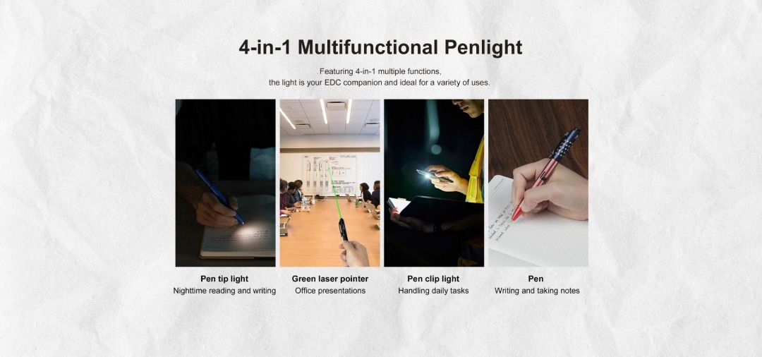 Olight O'Pen Glow Dual Light Sources Penlight With Green Pointer