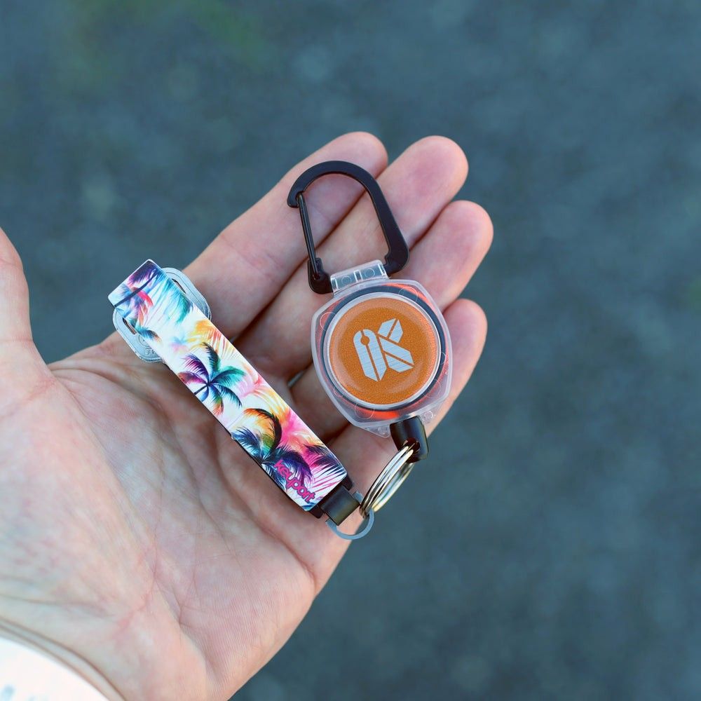 Keyport US Retractable Mini-Reel with Retractable Orange Kevlar Cord