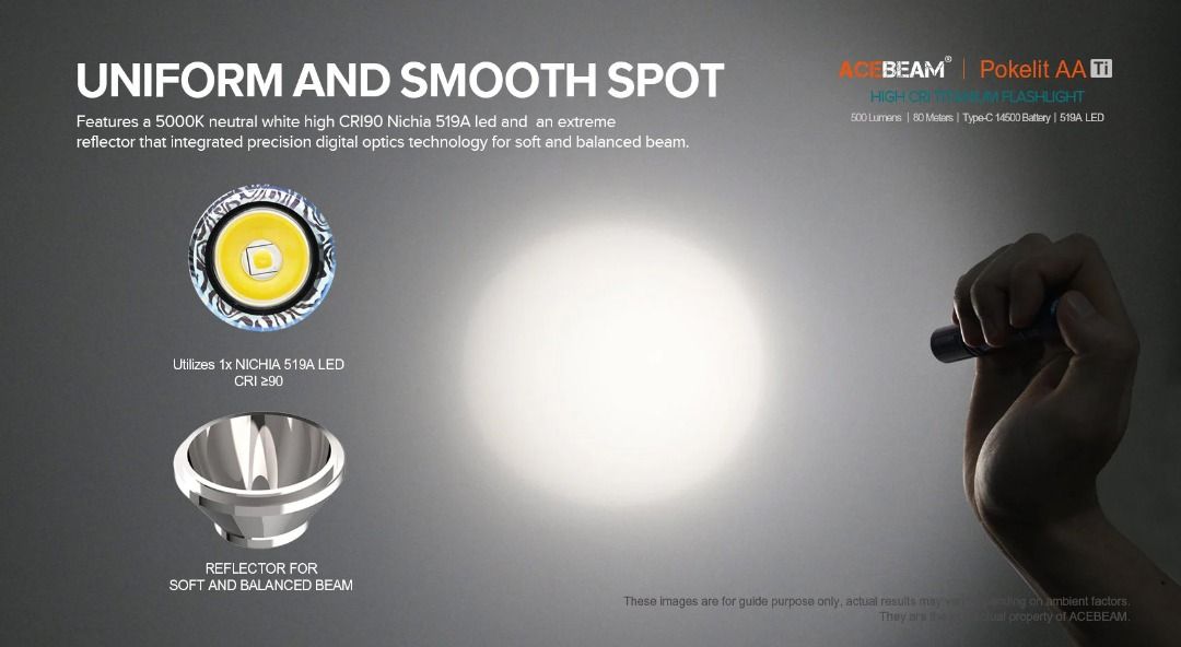 Acebeam Pokelite AA Titanium High CRI Flashlight