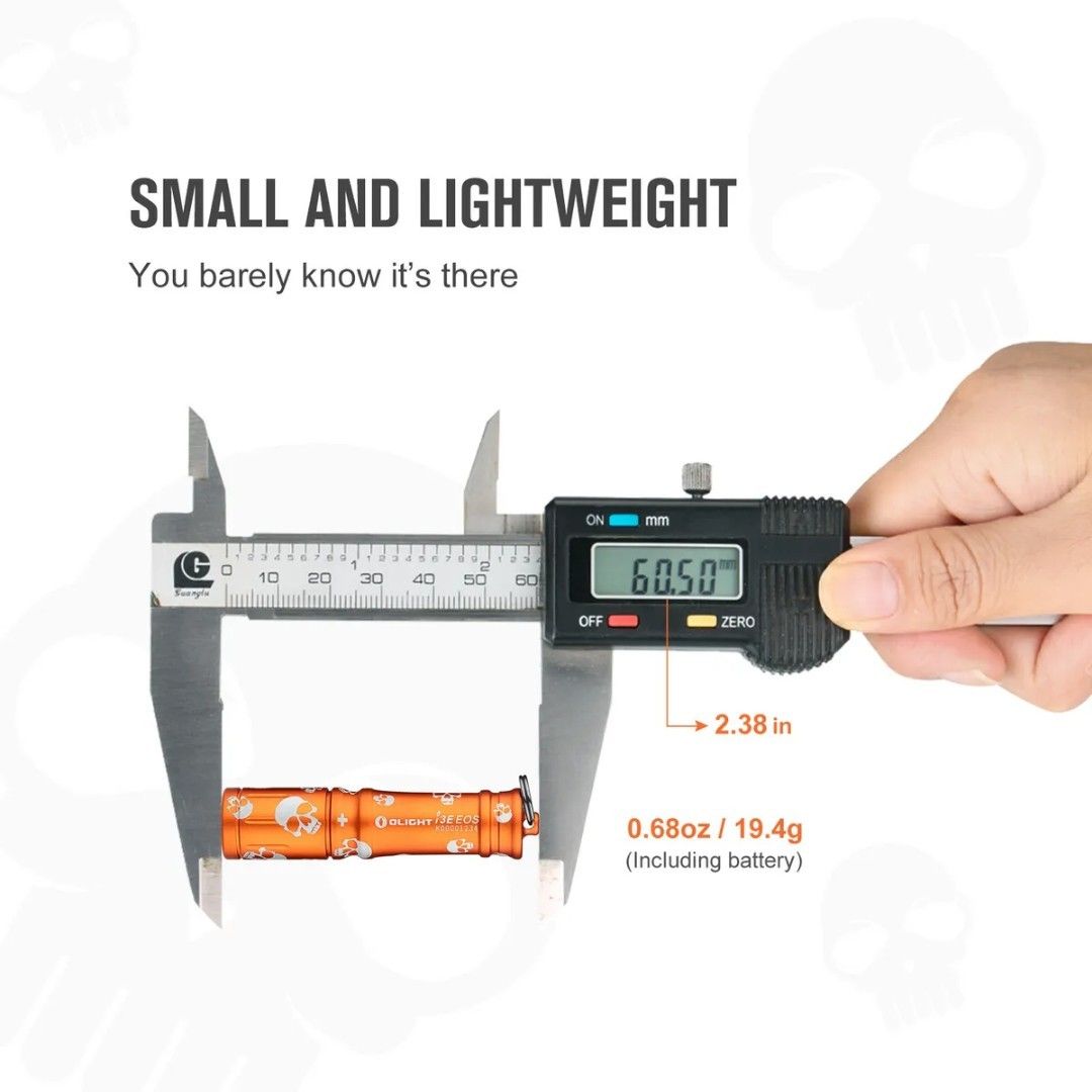 (Limited Edition) Olight i3E Orange Skull Keychain Flashlight