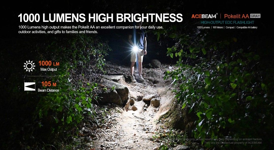 Acebeam Pokelite Gray AA EDC Flashlight