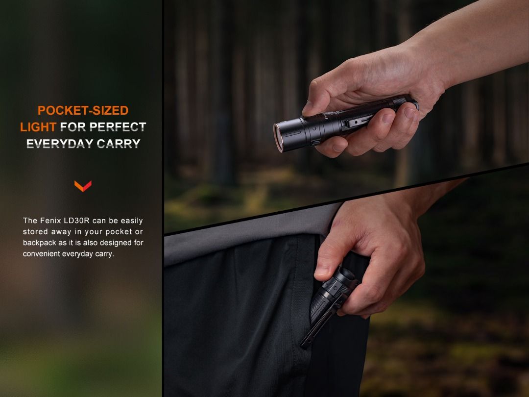 Fenix LD30R Compact USB-C Rechargeable Flashlight