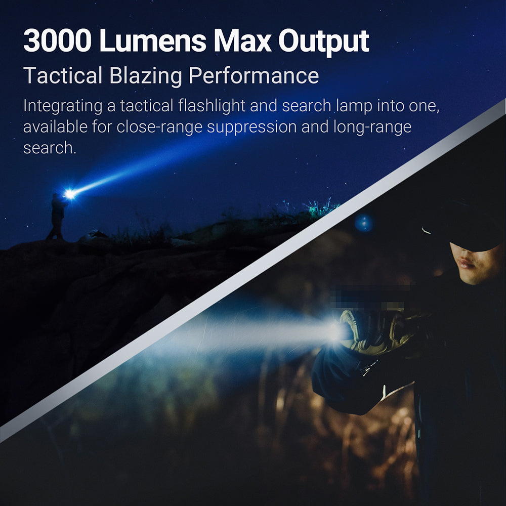 Nextorch TA30C Max Tactical Flashlight_3000 Lumens & 390 Meters