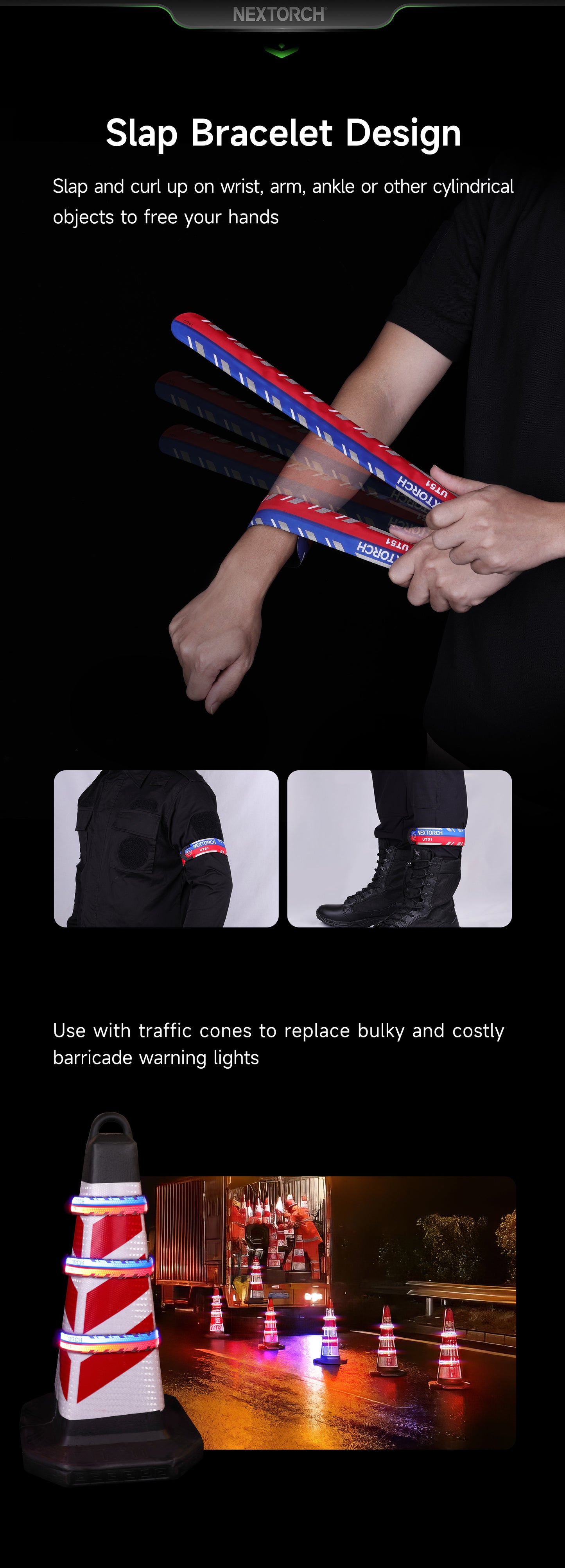 Nextorch UT51 / UT51L Red-Blue Warning Bracelet