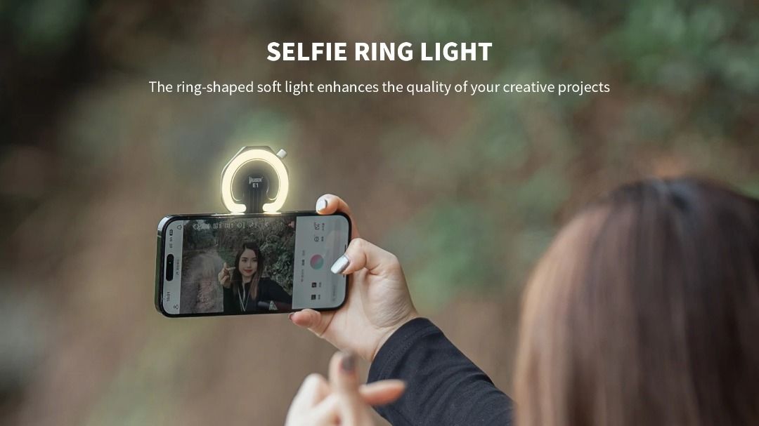 Wuben E1 Tri-Colour Phone Flashlight / Selfie Light
