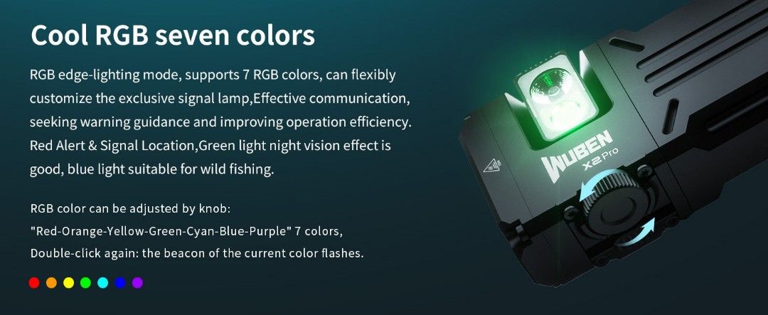 Wuben X2 Pro RGB Multi-Function Everyday Carry Flashlight