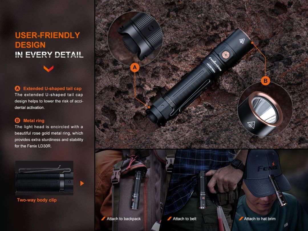 Fenix LD30R Compact USB-C Rechargeable Flashlight