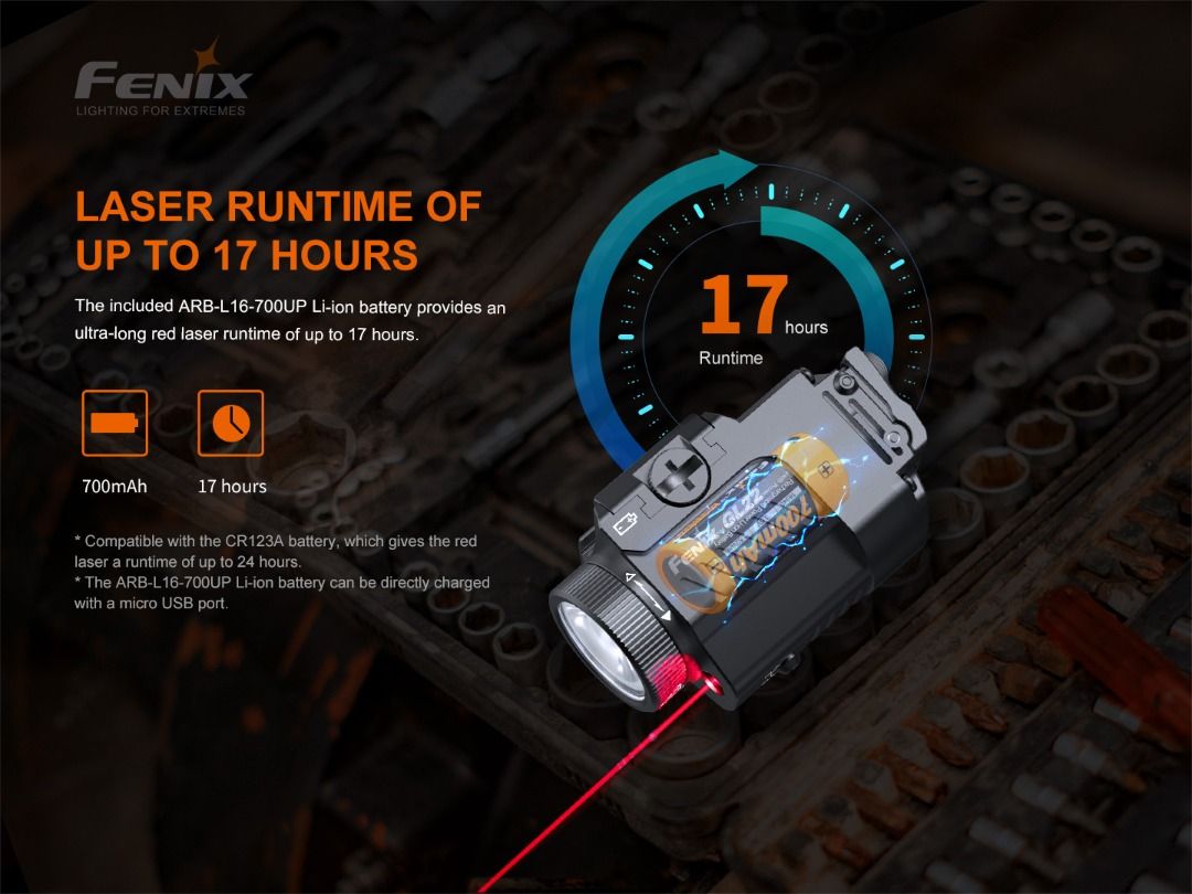 Fenix GL22 Red Laser Tactical Flashlight