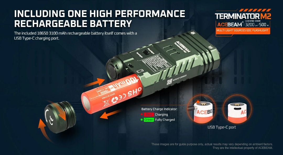 Acebeam Terminator M2 Compact Dual Beam Distance Flashlight