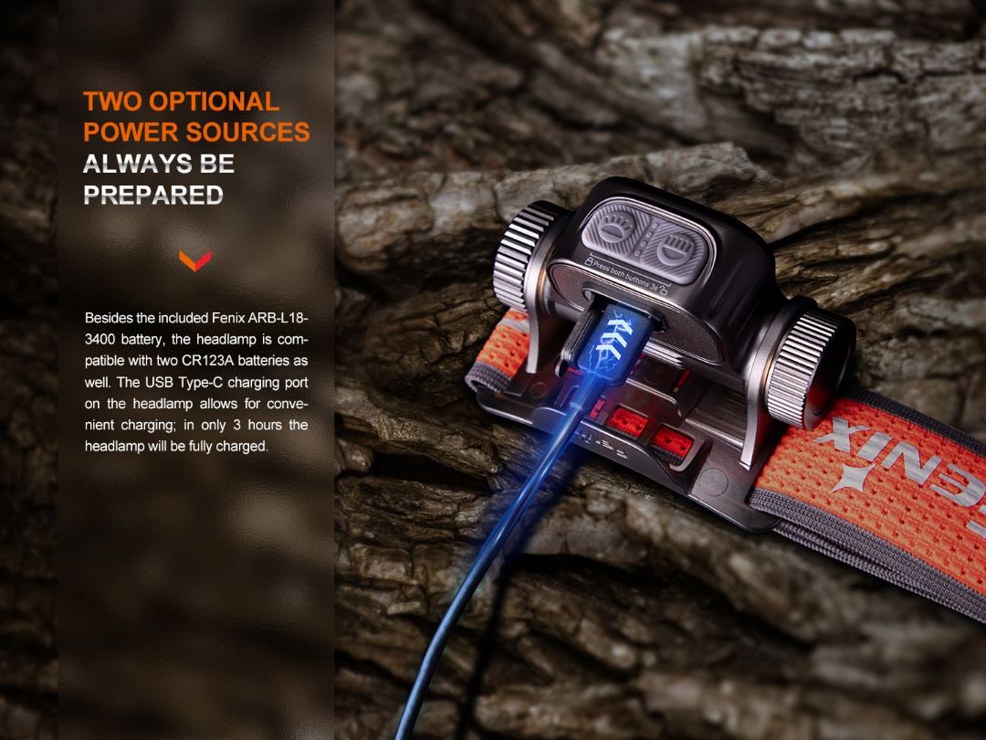 Fenix HM65R-T V2 Magnesium Headlamp With Emergency Whistle
