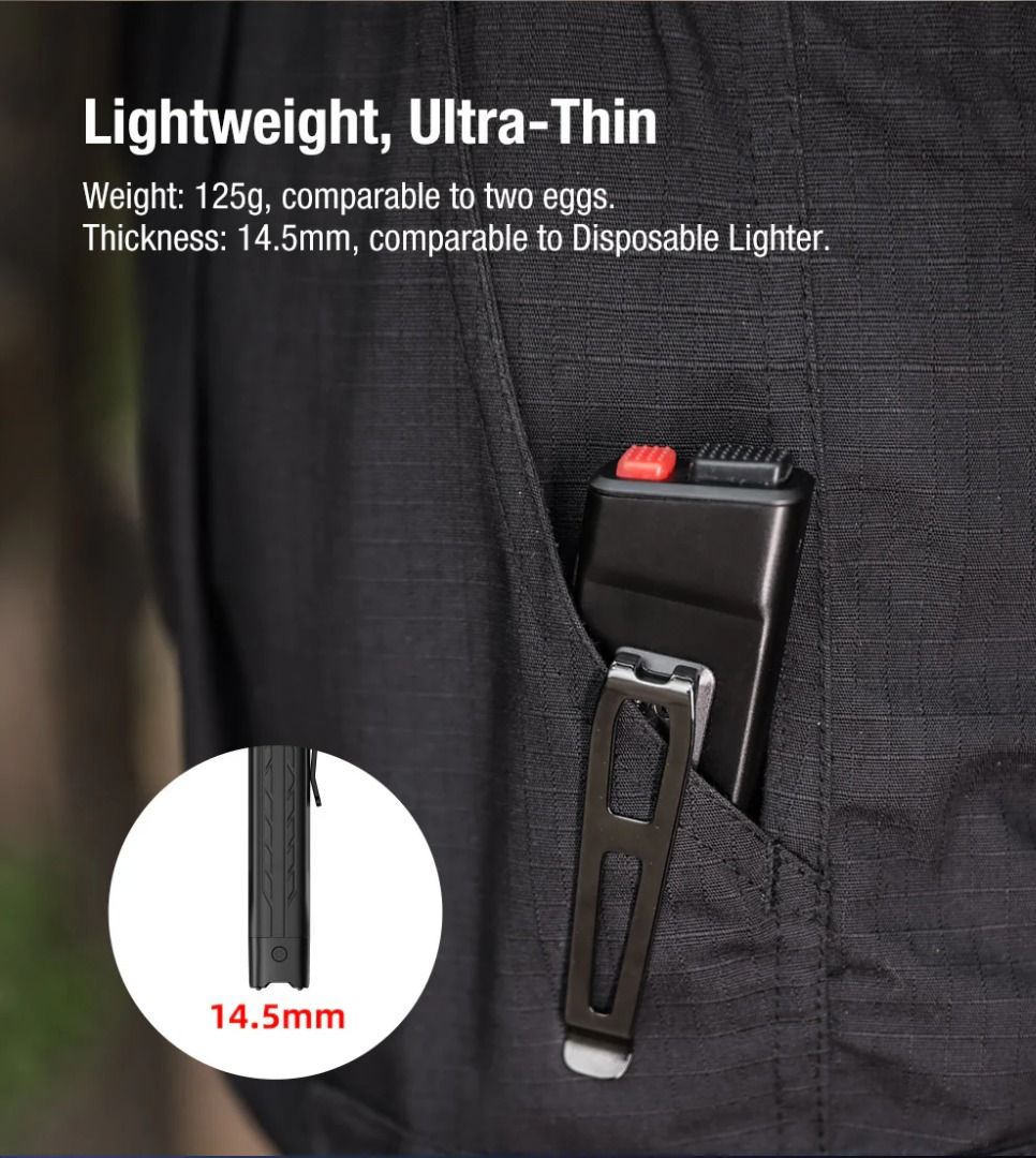 Klarus FlatTac X1 Ultra Slim Intelligent Tactical Flashlight
