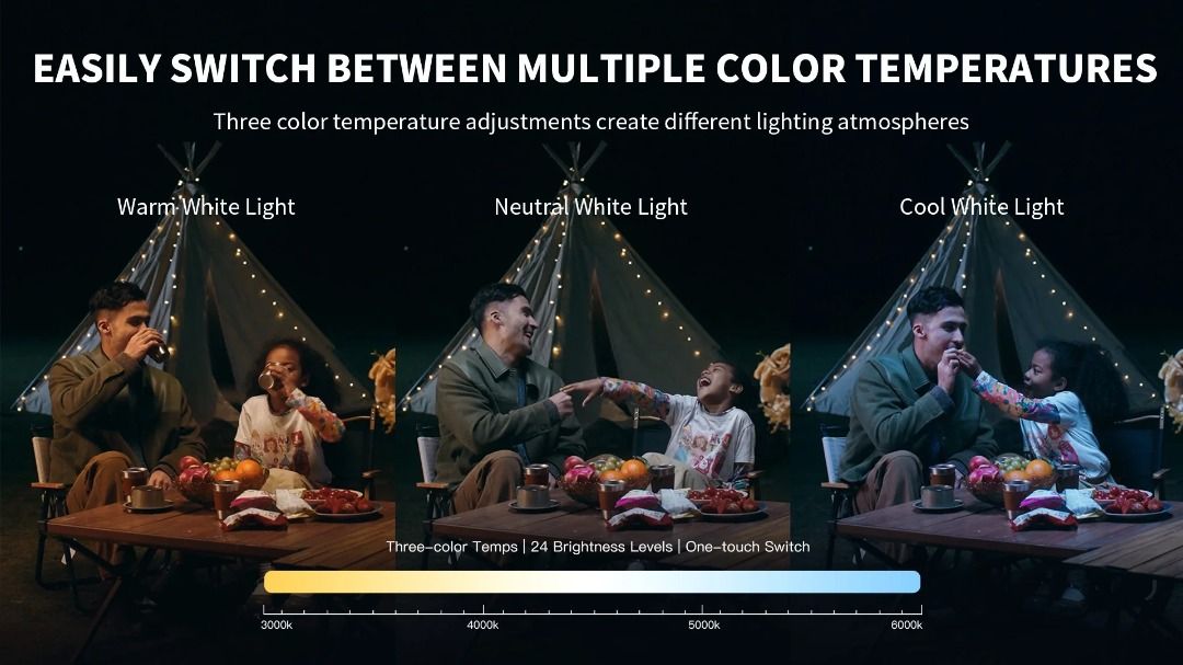 Wuben E1 Tri-Colour Phone Flashlight / Selfie Light