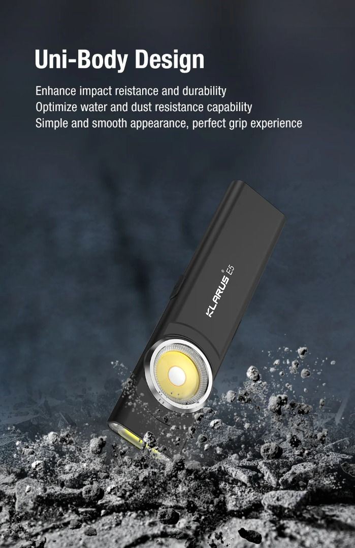 Klarus E5 Ultra Slim Compact Multi-Purpose EDC Flashlight