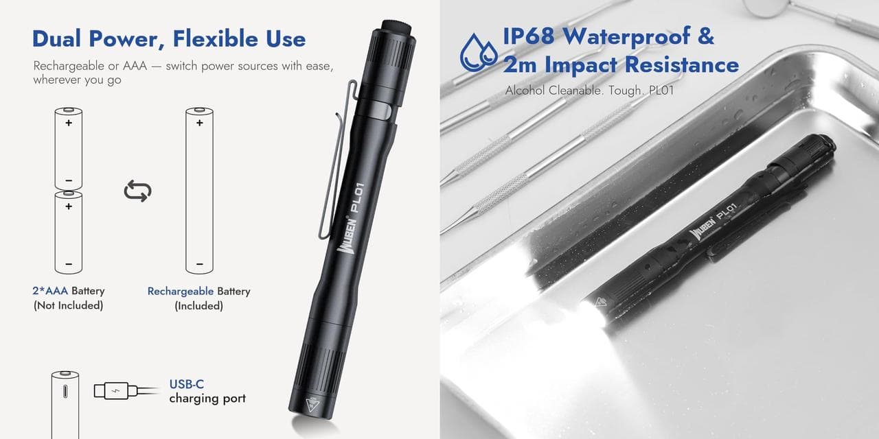 Wuben PL01 Rechargeable Penlight