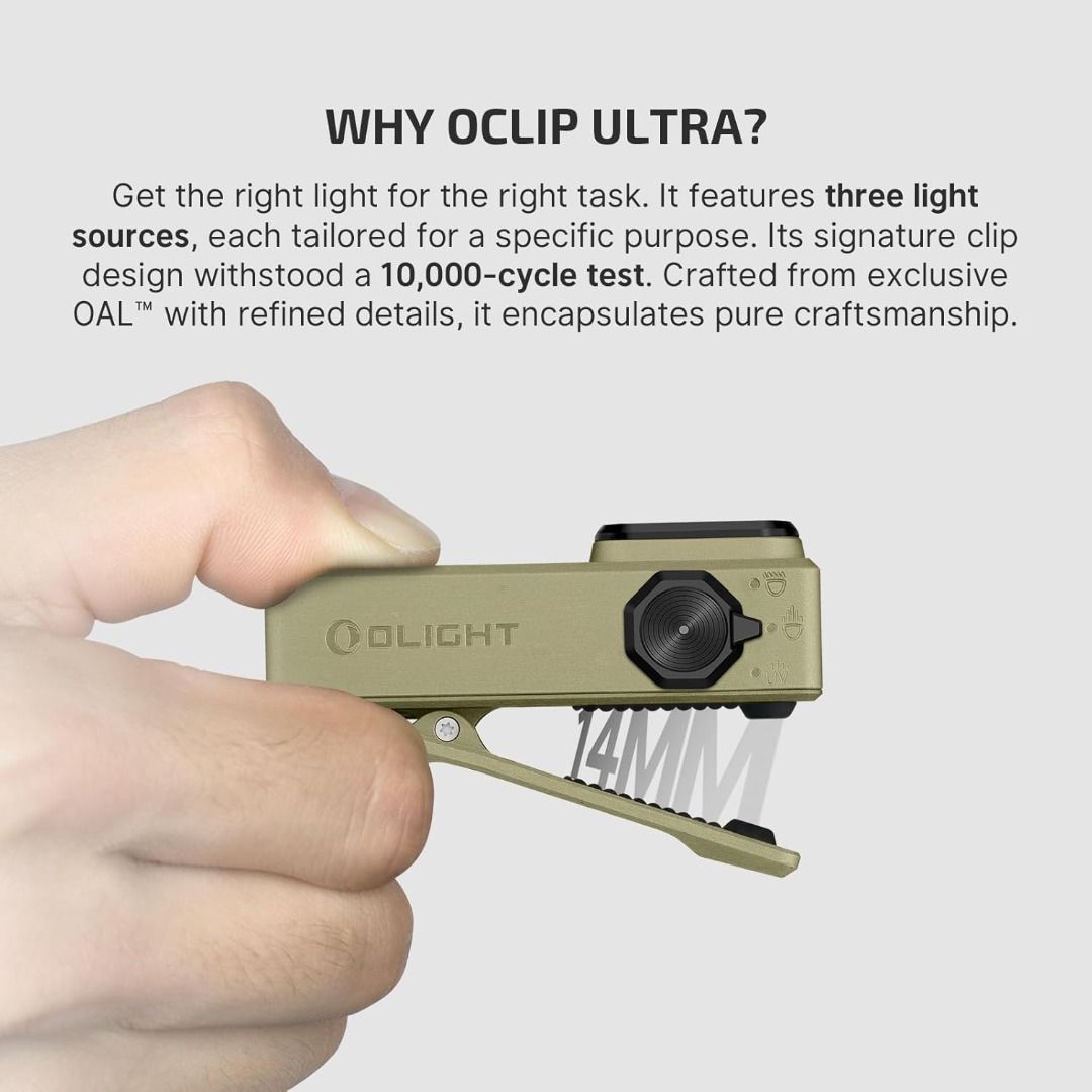 Olight Oclip Ultra Clip-On EDC Flashlight
