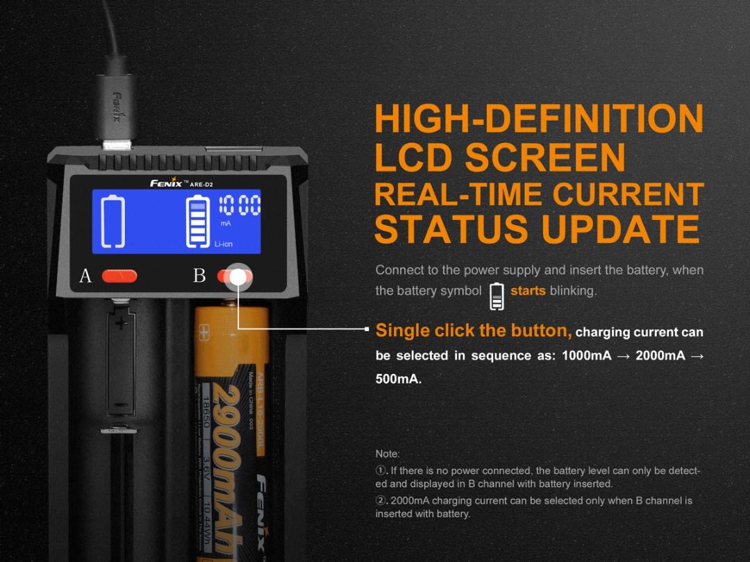 Fenix ARE-D2 Intelligent USB Battery Charger