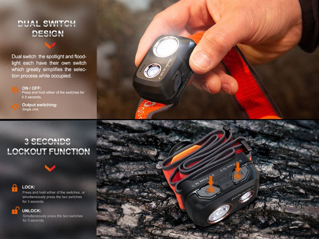 Fenix HL32R-T Lightweight Trail Running Headlamp