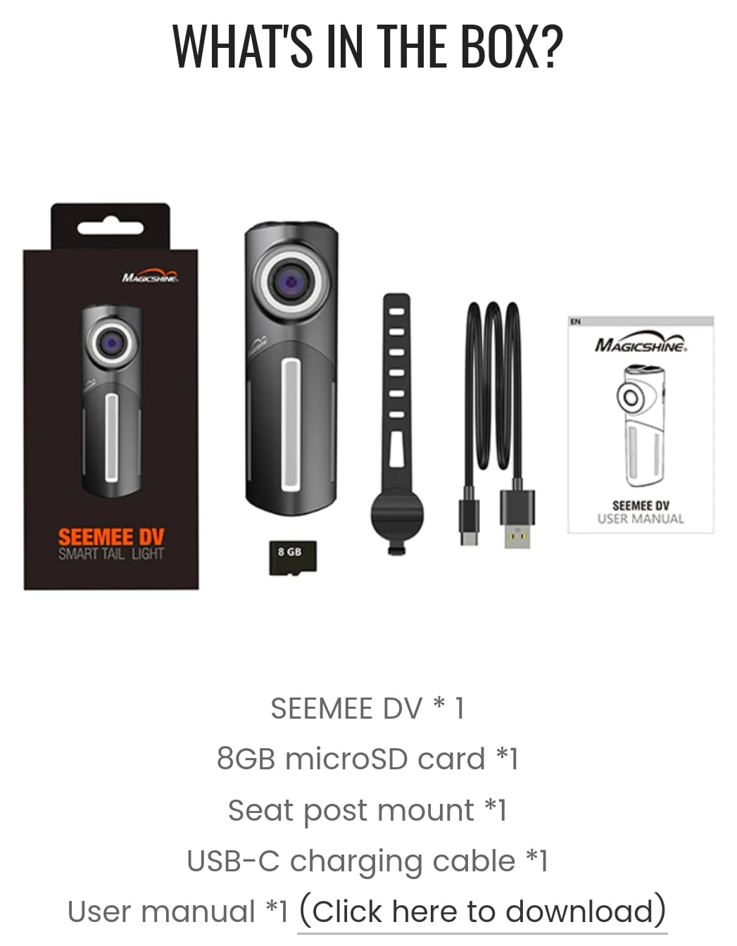 Magicshine Seemee DV Bike Taillight with Camera Recorder Feature