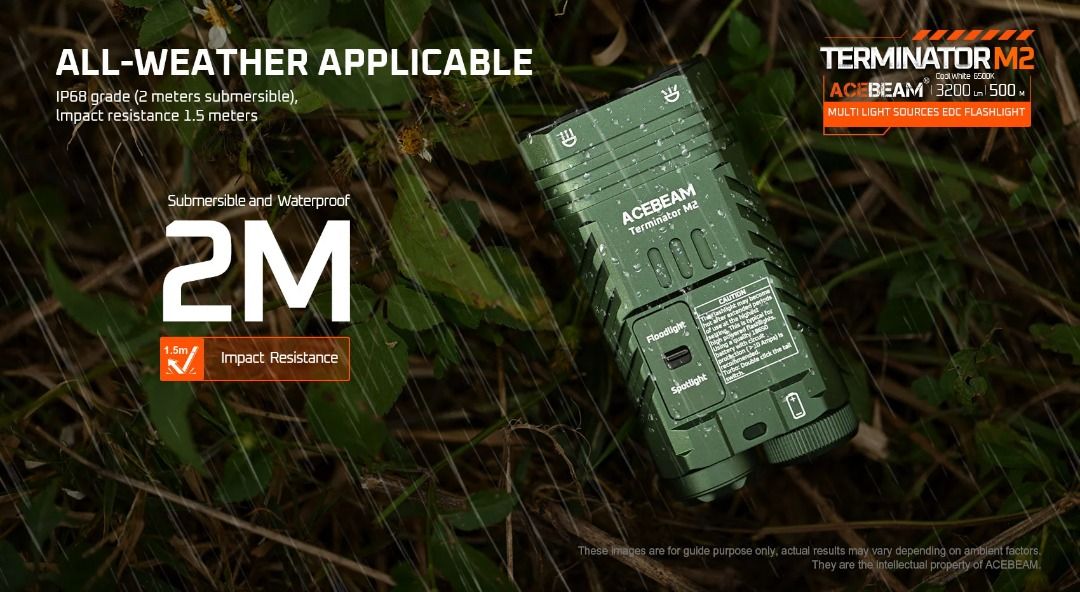 Acebeam Terminator M2 Compact Dual Beam Distance Flashlight
