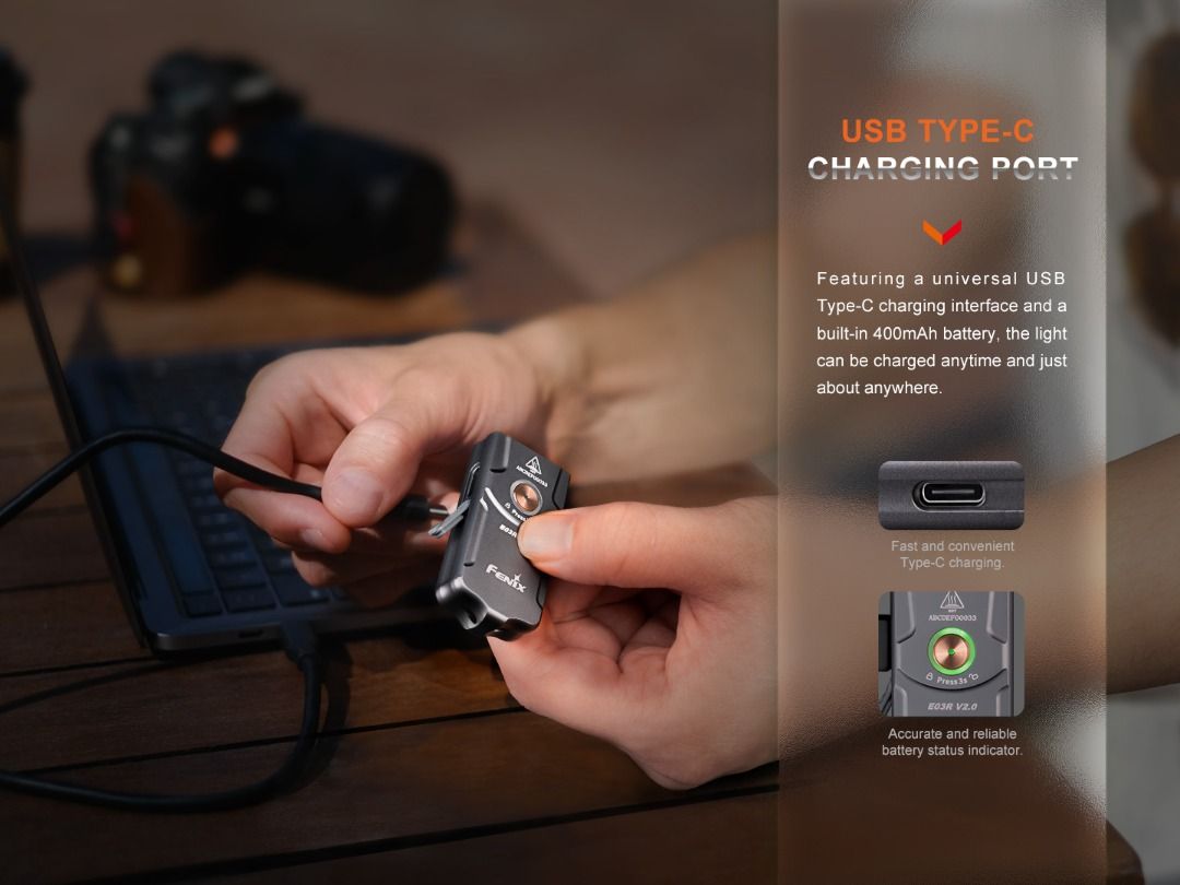 (Limited Edition) Fenix E03R V2.0 Nebula / Rose Red Keychain Flashlight