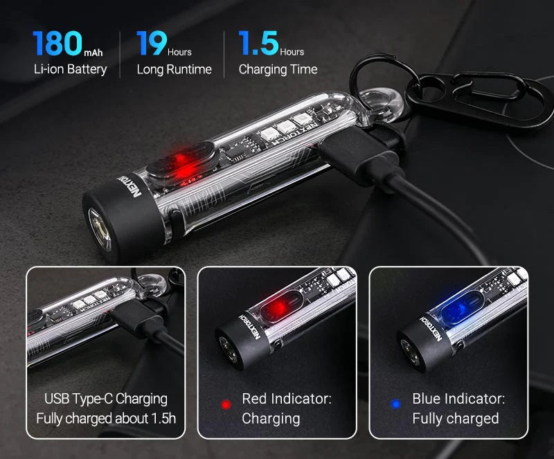 (4-In-1) Nextorch K40 Multi Light Sources Keychain Light