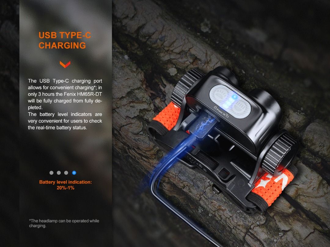 Fenix HM65R-DT High Performance Magnesium Trail Running Headlamp