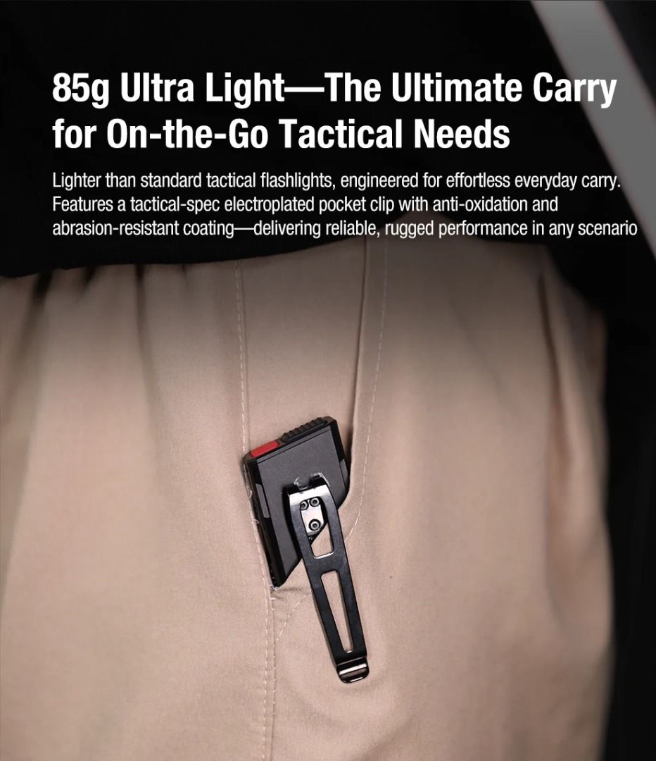 Klarus FlatTac X2 Ultra Slim Palm Size Tactical Flashlight